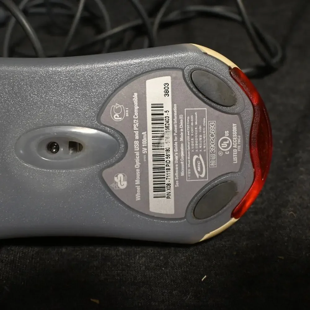 VINTAGE Microsoft Wheel Mouse Optical IntelliEye Wired USB Mouse TESTED WORKING